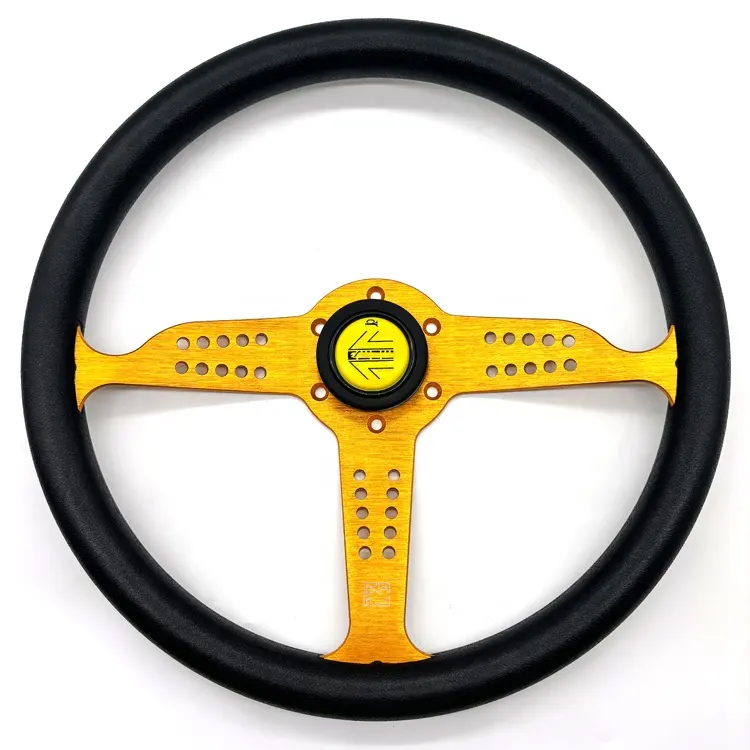 Leaders New Design Style 14 inch PU Customized Racing Steering Wheel Deep corn steering wheel for MOMO