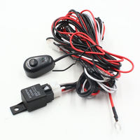 Kit de câblage de relais K017 40A 12V 24V pour barre LED, kit de câblage pour barre lumineuse LED, câble pour feux de travail, feux de brouillard, feux de conduite automobile