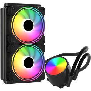 Enfriador de Agua para CPU AIO de 240 mm Directo de Fábrica, Cabezal de Bomba con Espejo ARGB, Ventilador Hidráulico Silencioso, Refrigeración para PC de Escritorio, Suministro al por Mayor, 240 mm ARGB F - Product Image 1