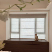 Persianas Romanas Automáticas Eléctricas Integradas Populares para Ventanas Francesas - Diseño Moderno