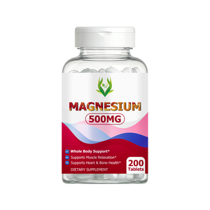 Tabletas de Magnesio de Marca Privada 500MG, Soporte Integral para el Cuerpo, Relajación Muscular, Salud del Corazón, Huesos y Músculos, Sistema Inmunológico - Product Image 1