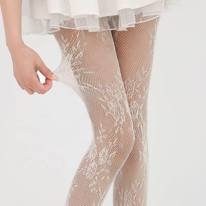 <span class=keywords><strong>Bas</strong></span> vintage en dentelle florale ajourée, jacquard, style Y2K, <span class=keywords><strong>bas</strong></span> résille noirs, sexy, anti-accrocs, <span class=keywords><strong>bas</strong></span> en soie pour femmes - Product Image 1