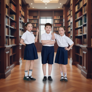 Chemise d'uniforme scolaire personnalisable en polyester/coton mat pour enfants Sovelwei, service OEM exclusif pour garçons, échantillon en 7 jours - Product Image 3