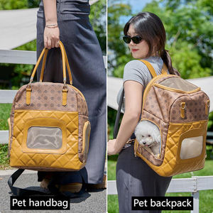 Sıcak satış lüks Premium deri Pet köpek taşıyıcılar küçük köpek taşınabilir evcil hayvan taşıyıcı sırt çantası - Product Image 2