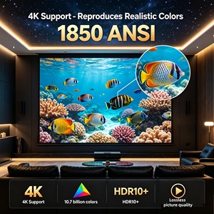 โปรเจคเตอร์ LED 4K รุ่นใหม่ของ EU ความสว่าง 18500 ลูเมนส์ ระบบแอนดรอยด์ รองรับความละเอียด Full HD 1080P สำหรับดูวิดีโอที่บ้าน พร้อมระบบอัตโนมัติ รองรับ 5G WiFi แบบพกพา - Product Image 4
