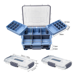 WEIHE Boîte <span class=keywords><strong>de</strong></span> rangement portable étanche avec plateaux Sac <span class=keywords><strong>de</strong></span> rangement <span class=keywords><strong>de</strong></span> pêche en plastique multifonctionnel <span class=keywords><strong>de</strong></span> grande capacité - Product Image 2