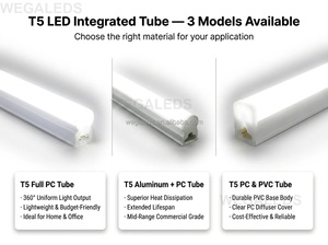 Tube <span class=keywords><strong>LED</strong></span> <span class=keywords><strong>T5</strong></span> intégré, diffuseur laiteux incassable en PC, 1,2 m, 18W, 20W, 1800lm, raccordable, pour entrepôts frigorifiques - Product Image 2