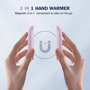 Chauffe-mains magnétique rechargeable USB 5000 mAh à double panneau chauffant rapide pour le camping en extérieur - Product Image 2