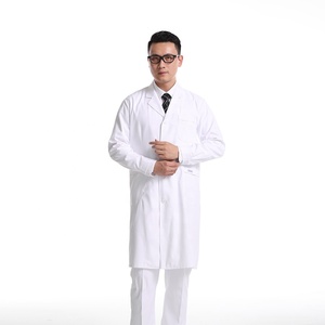Consegna Rapida <span class=keywords><strong>Camice</strong></span> da Laboratorio Bianco in Twill per <span class=keywords><strong>Uomo</strong></span> Uniforme da Medico per Ospedale Uniforme da Dentista Made in China - Product Image 2