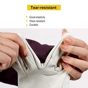 Toptan Palm takviye keçi inek deri endüstriyel kaynak emniyet sürücü yumuşak çalışma eldiven - Product Image 5