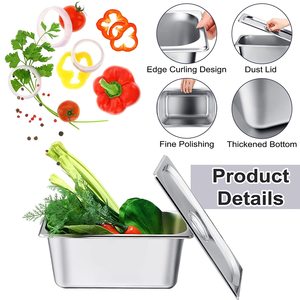 Nhà Máy Giá 1/3 Nhà Hàng Khách Sạn Kích Thước Đầy Đủ Thép Không Gỉ Bàn Hơi Nước Chảo Gn Pan - Product Image 5