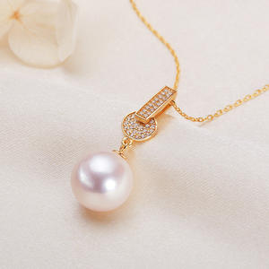 Fashionable S925 Silver Freshwater <b>Pearl</b> <b>Pendant</b> Necklace Small Zircon Inlaid with Freshwater <b>Pearl</b> <b>Pendant</b> - Product Image 1