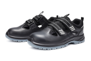 JIANKUN-Sandalias impermeables de cuero de vaca en relieve para hombres y mujeres, zapatos de trabajo de verano, zapatos de seguridad antideslizantes de alta calidad para hombres y mujeres - Product Image 5