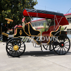 Calèche de tourisme vintage royale victorienne à chevaux, construction légère, pour événements touristiques - Product Image 1