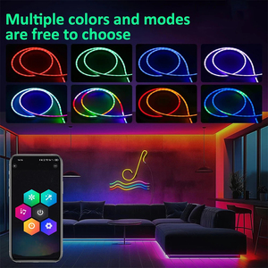 5V Flexible Light Strip <strong>USB</strong> RGBIC Dreamcolor Chasing Strip RGBIC Neon Rope Light Bluetooth Neon LED Strip Lights with Music Sync - Product Image 5