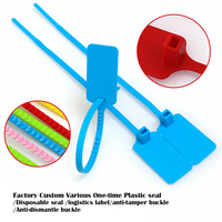 Étiquettes personnalisées pour emballages de produits jetables, boucles antivol en plastique, étiquettes de sécurité en plastique, boucles anti-effraction, scellés de verrouillage express