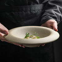 Steengoed servies soepbord salade fruit dessert schaal keramiek voorgerecht diep bord retro sushi sashimi bord voor restaurant