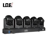 Luz Móvil de Cabeza LED de 5x80W con Efecto de Anillo de Píxeles, Rotación Infinita, Inclinación Panorámica, Control Art-Net para Discotecas
