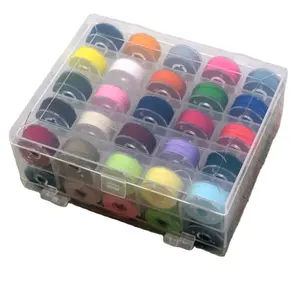 New Material Environmentally Friendly 36 Colors Thread Spools Sewing Machine Plastic Bobbins Thread Box For Sewing Accessories