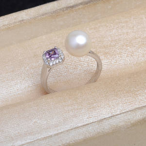 Anneau de Reine en Argent S925 Wenchi, Accessoire DIY, Réglable, Porte-Perles de 7 à 10 mm, Bijoux Chinois 16604 - Product Image 1