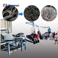 Ligne de recyclage des pneus de déchets de déchiqueteuse de pneus rectifieuse de pneus en caoutchouc