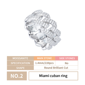 Anelli Personalizzabili Xingyuegems in <span class=keywords><strong>Argento</strong></span> <span class=keywords><strong>925</strong></span> <span class=keywords><strong>e</strong></span> Placcati Oro con Moissanite, Anelli Cubani <span class=keywords><strong>e</strong></span> Tennis alla Moda per Matrimoni <span class=keywords><strong>e</strong></span> Regali - Product Image 3