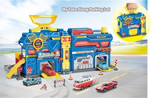 Rangement multifonctionnel pour enfants, jouets de <span class=keywords><strong>Parking</strong></span>, bricolage, assemblage de jouets, Garage avec élévateur, ensemble de piste de voiture d'action de ville - Product Image 5