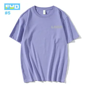 220grams Unisex T shirt Double yarn 100% Cotton High quality short sleeve S to 5XL Customizable Couple Tops