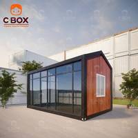 Cbox Upgrade, maison préfabriquée modulaire de luxe de 20 pieds, hôtel-capsule, bar, magasin, villa, toit en pente, conteneur détachable