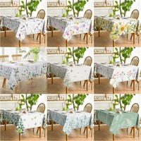 Nappe imprimée florale personnalisée 60x84 pouces couverture de Table saisonnière lavable rectangulaire pour décor de dîner de pique-nique de fête