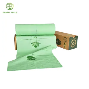 Bolsas de basura eco friendly sacos de lixo de plástico de amido de milho biodegradáveis sacos de lixo em rolo