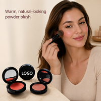 Palette de fard à joues en poudre naturelle à haute pigmentation, format voyage, rouge, couvrant, contour, maquillage, cosmétiques, vente en gros, fard à joues