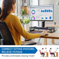 Support d'ordinateur et de moniteur lumineux RGB haute technologie SIHAGE avec HUB et chargeur sans fil intégré pour bureau