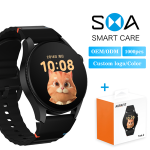 ساعة ذكية للرجال والنساء، مزودة بمقياس ضغط الدم ومعدل ضربات القلب، وعداد الخطوات، وشاشة AMOLED، وحزام مطاطي، وإمكانية الرد على المكالمات. - Product Image 2