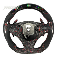 Volant personnalisé en fibre de carbone forgée rouge LED pour BMW Série 3 LCI M3 E90 E91 E92 E81 E82 E88 330i 335i 135i 128i 2006-2013