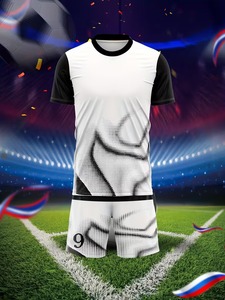 American round neck <b>T</b>-<b>shirt</b> soccer jersey set, football uniform factory can customize.F10 - Product Image 5