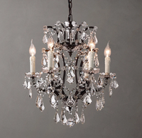 Lustre en cristal Empire Luxury, en fer forgé, pour salon, salle à manger, villa, duplex, mariage, hôtel