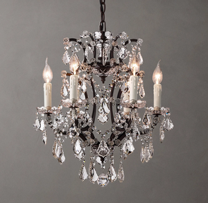 Lámpara Colgante <span class=keywords><strong>de</strong></span> Cristal <span class=keywords><strong>de</strong></span> Lujo Estilo Empire, Araña <span class=keywords><strong>de</strong></span> Cristal y Hierro Forjado para Sala <span class=keywords><strong>de</strong></span> Estar, Comedor, Villa, Dúplex, Bodas, Hotel - Product Image 2