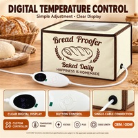 Boîte de levage de pâte à pain avec contrôle numérique de la température, panneaux souples pliables, pour la cuisson maison du pain au levain