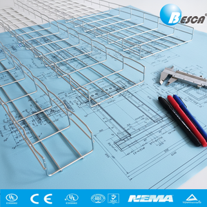 Bandeja de Cables de Malla de Alambre de Acero Inoxidable Galvanizado SS304 para Construcción Industrial Personalizada <span class=keywords><strong>Besca</strong></span>, Certificada CE - Product Image 3