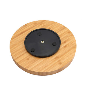 Bandeja redonda giratoria para armario de cocina, mesa de encimera giratoria de 10 pulgadas, estante de bambú Natural para especias, Suzan - Product Image 2