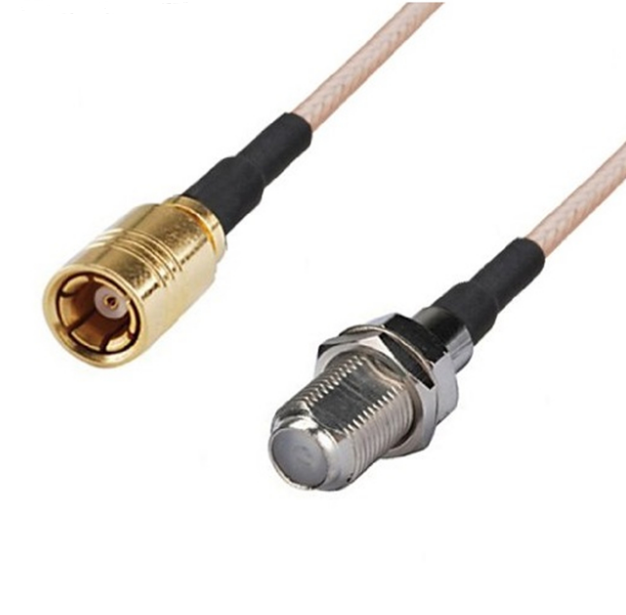 Прямой радиочастотный коаксиальный кабель SMB-F Female 5 см LMR100