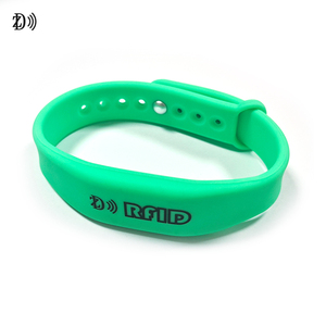 Customized Logo Waterproof Fudan F08 Access Control RFID Silicone Wristband NFC Communication Interface 13.56MHz Frequency - Product Image 6