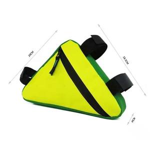 Triangle Bicycle <b>Frame</b> Bag Polyester Front Mount Zipper Portable Cycling Storage Mountain Bike <b>Black</b> Red Blue Yellow Detachable - Product Image 2