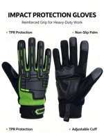 Gants de travail HAIYI respirants en maille avec protection en TPR, paume rembourrée robuste, fermeture à boucle, imperméables, pour usage industriel