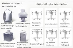 Tái Sử Dụng 1000Kg 3000Kg Jumbo <span class=keywords><strong>Fibc</strong></span> Số Lượng Lớn Container Nhôm Lá Lót <span class=keywords><strong>Fibc</strong></span> Túi Lớn Nhôm Lá Bao Bì Túi - Product Image 2