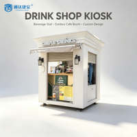 Quiosco Móvil Personalizado para Exteriores, Comercial, Prefabricado, para Venta de Postres y Dulces, para Centros Comerciales, Estacionamientos, Venta de Comida y Bebidas, OEM/ODM