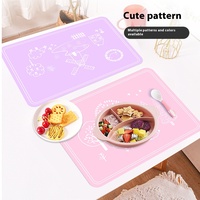 Tapis de table pour enfants en silicone réutilisable de qualité alimentaire, motif dessin animé mignon, 40*30cm, personnalisable, pour la pâtisserie