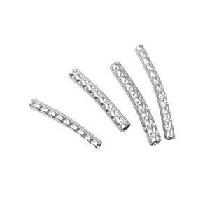Tubo de acero inoxidable grabado en relieve para la fabricación de pulseras, forma irregular, superficie lisa, componentes para joyería. - Product Image 3