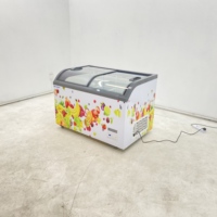 Congélateur îlot de présentation de viande 350L, Vitrine de présentation commerciale en gros, Congélateur îlot, Réfrigérateur-congélateur commercial